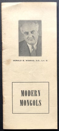 Item #H36141 Modern Mongols (1955 anti-communist, anti-Chinese screed). Gerald B. Winrod