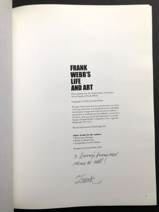 Frank Webb's Life and Art -- inscribed