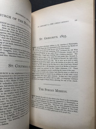 Historical Sketches of the Catholic Churches and Institutions of Philadelphia, A Parish Register and Book of Reference