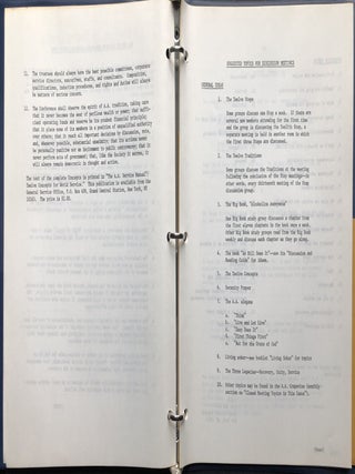 The Group Handbook (1983 vinyl binder with lots of brochures, AA Service Manual, Eastern United States A. A. Directory for 1984, etc.)