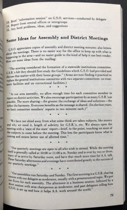 The Group Handbook (1983 vinyl binder with lots of brochures, AA Service Manual, Eastern United States A. A. Directory for 1984, etc.)