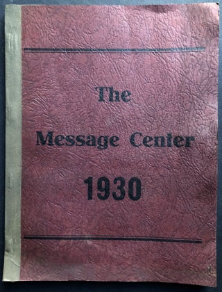 Item #H36307 Message Center, a Record of the Activities of the R.O.T.C. Camp, June 15 - July 26,...