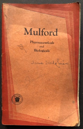 Item #H36314 1929 Price List of Pharmaceutical and Biological Products. Philadelphia H. K....