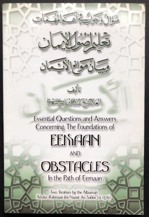 Item #H36336 Essential Questions and Answers Concerning the Foundations of Eemaan (Faith) and...