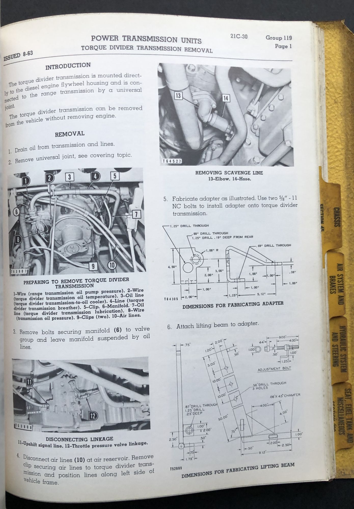 1963 Service Manual, Caterpillar 769 Truck, Serial Numbers 99F1-up ...