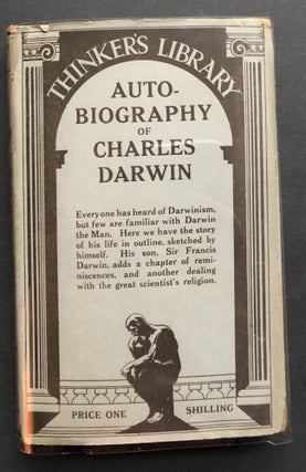 Item #H36546 Autobiography of Charles Darwin (1929 in dust jacket), with two appendices...