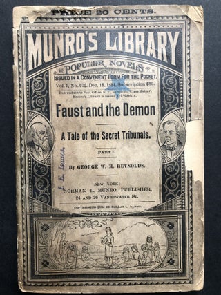 Item #H36589 Faust and the Demon, Part I. George W. M. Reynolds
