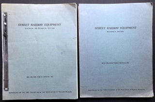 Item #H36592 Street Railway Equipment, New Orleans Public Service Inc., 2 vols. (Reprint of ca....