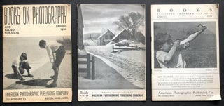 Item #H36626 3 catalogs of Books on Photography, Spring 1938, Winter 1938-1939, Spring 1939....