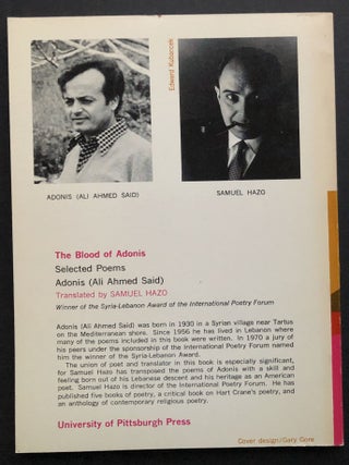 The Blood of Adonis -- signed