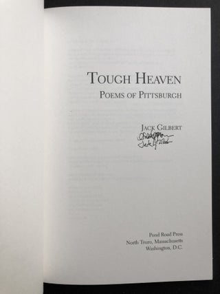 Tough Heaven, Poems of Pittsburgh - signed