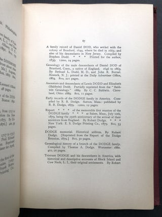 The American Genealogist, Being a Catalogue of Family Histories: A Bibliography of American Genealogy or a List of the Title Pages of Books and Pamphlets on Family History, Published in America, from 1771 to Date