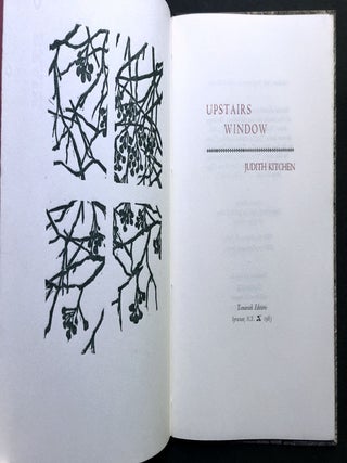 Upstairs Window Poems | Judith Kitchen | First Printing
