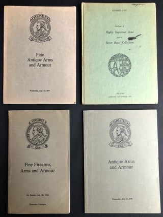 Item #H37397 Lot of 4 auction catalogs: Fine Firearms, Arms and Armour (Christie's 1968) -...