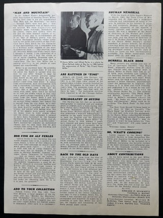 The Henry Miller Literary Society Newsletter, No. 5, November 1960