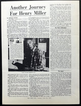 4 pp. 1961 leaflet of Critical Reviews of "Tropic of Cancer"