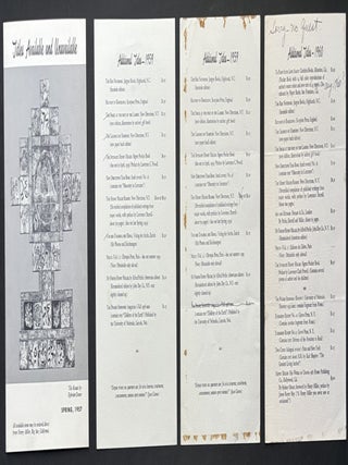 Item #H37607 Titles Available and Unavailable, Spring 1957 with inserted 1959 & 1960 sheets....