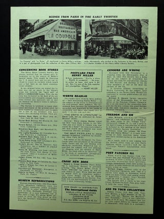 The Henry Miller Literary Society Newsletter, No. 6, April 1961