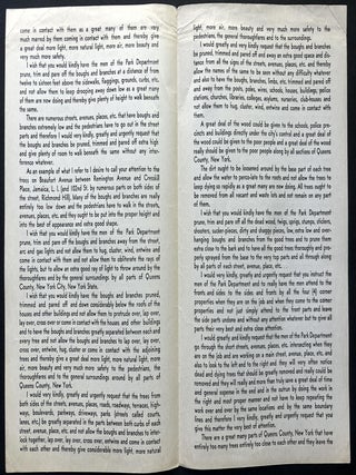 Letter to the Park Commissioner (1937)