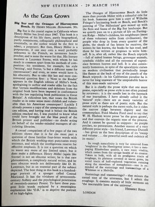 5 flyers & broadsides, 1958-1961 published by the Henry Miller Literary Society