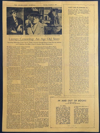 5 flyers & broadsides, 1958-1961 published by the Henry Miller Literary Society