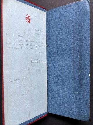 Uncle Remus, His Songs and Sayings (1899) with mounted presentation sheet signed