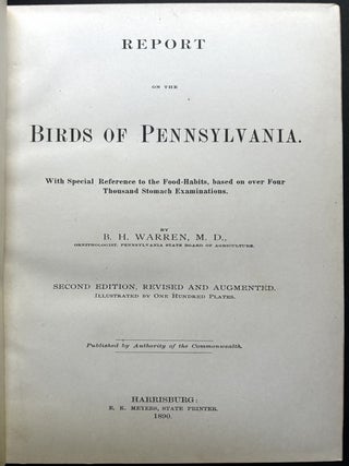 Report on the Birds of Pennsylvania (1890) in fine Bayntun leather binding