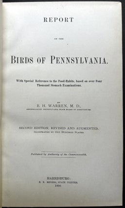 Report on the Birds of Pennsylvania (1890) in fine Bayntun leather binding