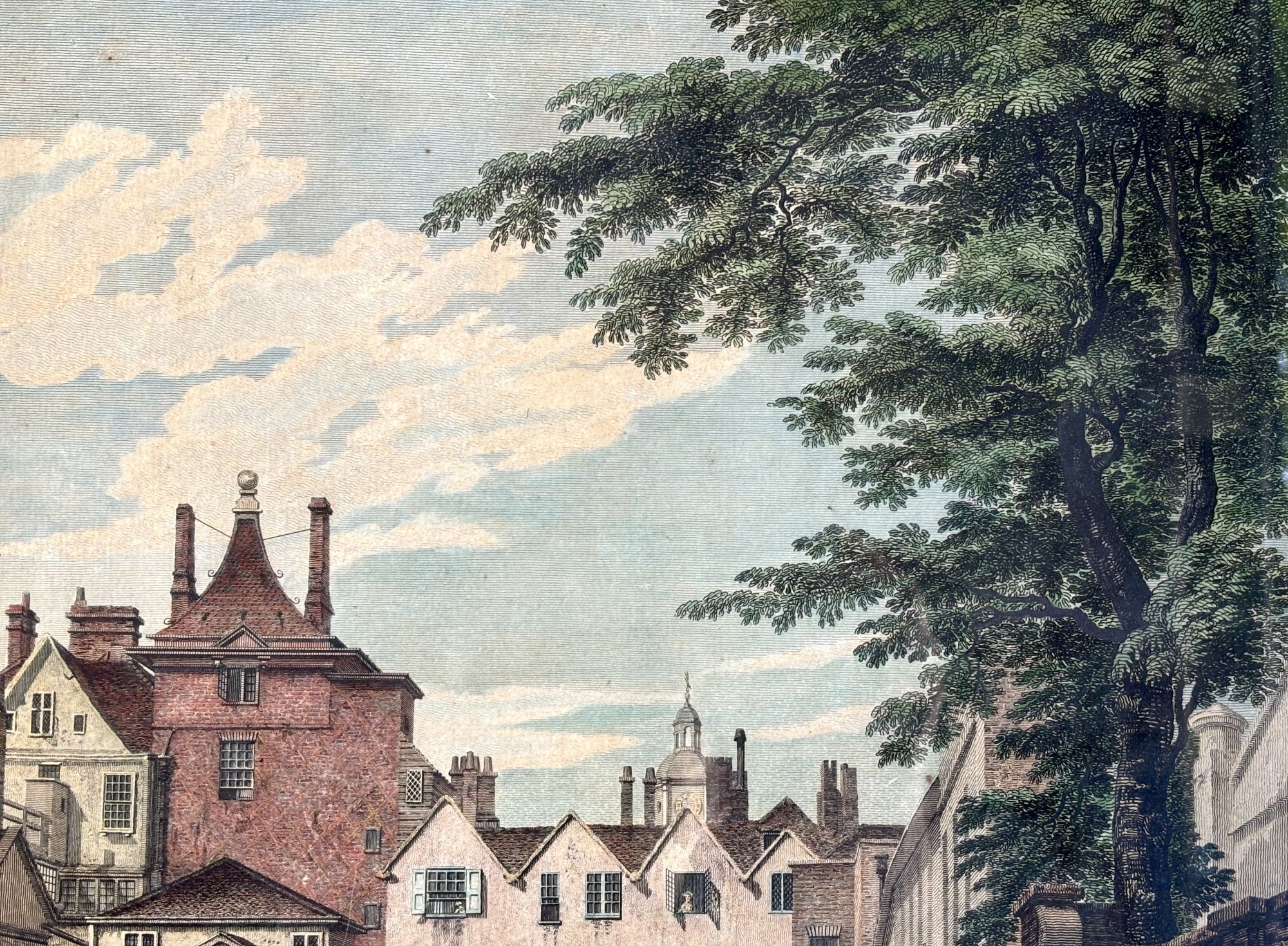 1766 large handcolored print: Scotland-Yard with Part of the ...