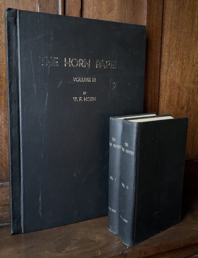 Item #H37896 The Horn Papers; Early Westward Movement on the Monongahela and Upper Ohio, 1765-1795 - 3 vols. William Franklin Horn.