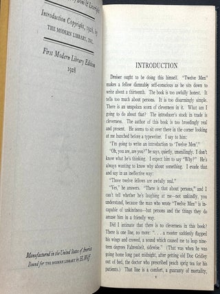 Twelve Men (first Modern Library edition in dust jacket, 1928)