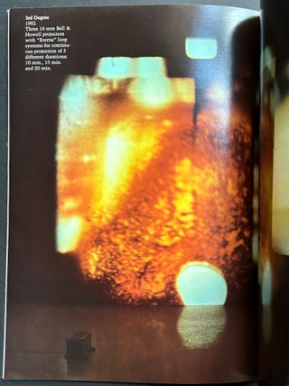 Film installations: Anthony McCall, Paul Sharits, Bill Lundberg, Al Wong, inscribed by Sharits (1987)