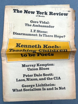 Item #H38658 The New York Review of Books, April 9, 1970. Gore Vidal, Allan Bloom, Kenneth Koch