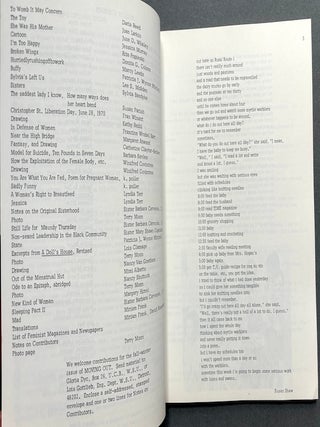 Moving Out, Vol. 2 No. 2, 1972 (Literary journal from Detroit women's cooperative)