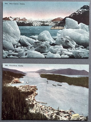 12 colorized postcards of Alaska scenery ca. 1915 from Ketchikan store