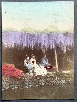 5 hand colored postcards of Japanese women, geishas, girls ca. 1900s