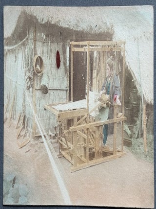 9 hand colored postcards of Japan working and urban scenes, early 1900s