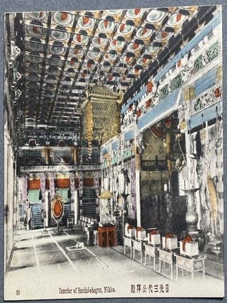 9 early 1900s colored postcards of Nikko, Japan