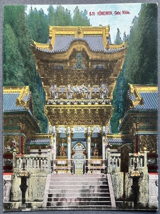4 early 1900s color postcards of Nikko, Japan in original envelope