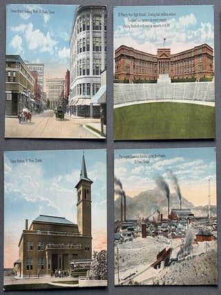 15 color postcards of Texas ca. 1910s -- El Paso, San Antonio, Houston, etc.