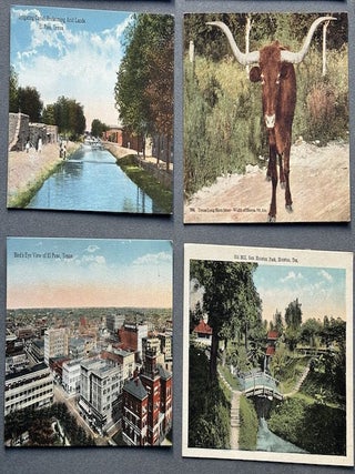 15 color postcards of Texas ca. 1910s -- El Paso, San Antonio, Houston, etc.