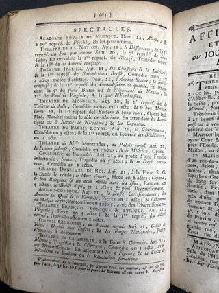 Bound volume: Affiches, Annonces et Avis Divers, 1-28 Fevrier 1791, Nos. 32-59, ou Journal General de France