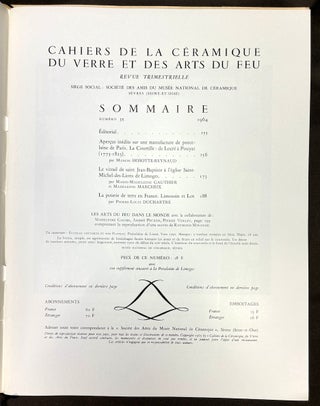 Cahiers de la Ceramique du Verre et des Arts du Feu, Nos. 32-39, 1963-1967