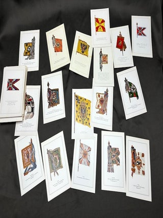 Group of 103 postcards of German, Prussian, Austrian, French flags, standards, regimental banners, etc. (Fahnen & Standarten Post-Karten)