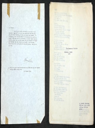 Item #H39030 1970 typescript of poems from 18 year old Black poet from Albion, Michigan. Al...