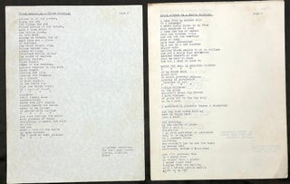 1970 typescript of poems from 18 year old Black poet from Albion, Michigan