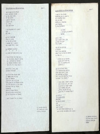 1970 typescript of poems from 18 year old Black poet from Albion, Michigan