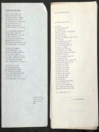 1970 typescript of poems from 18 year old Black poet from Albion, Michigan