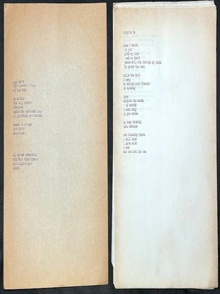 1970 typescript of poems from 18 year old Black poet from Albion, Michigan