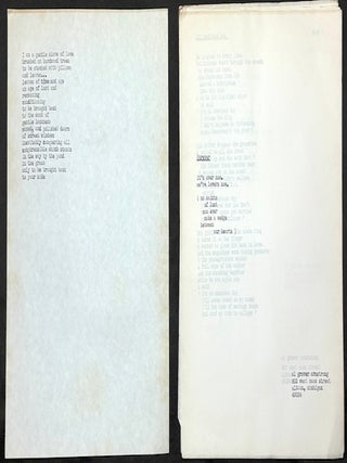 1970 typescript of poems from 18 year old Black poet from Albion, Michigan